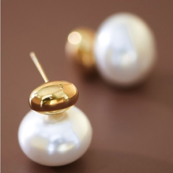 18K Gold Pearl Earrings - Picture 6 of 8